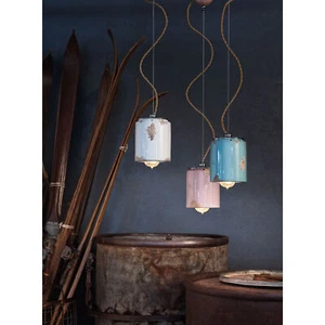 FerroLuce Lampada a sospensione con singolo diffusore in ceramica dal design ind - Foto 1 di 9