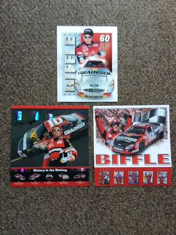 Lot of 3 different - Greg Biffle #16 #60 " GRAINGER " NASCAR POSTCARD Cover