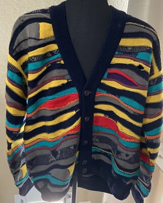 Vintage 90s Coogi Australia Cotton Knitted Cardigan Sweater Men's Size Medium (9 - Image 1 of 4