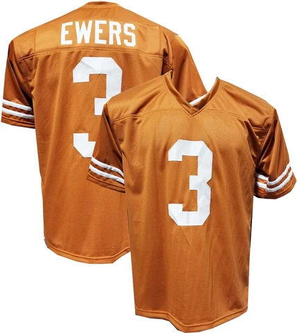 Quinn Ewers Burnt Orange Custom Stitched Football Jersey Men's Texas Cover