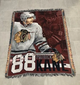 Patrick Kane Chicago Blackhawks Tapestry Throw Blanket 57”x45" Size NO TAG - Picture 1 of 6