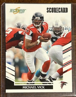 2007 Score Michael Vick #70 Scorecard /750 Atlanta Falcons RARE SP - Image 1 of 2