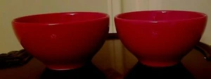 NANTUCKET HOME CERAMIC CHRISTMAS RED DIP/NUT/CANDY BOWLS  **SET OF 2** - Picture 1 of 7