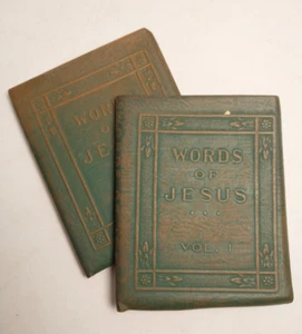 Words of Jesus vol 1&2 Bible Little Leather Library Redcroft Miniature Book Set - Picture 1 of 12