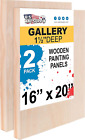 16" X 20" Birch Wood Paint Pouring Panel Boards, Gallery 1-1/2" Deep Cradle (Pac