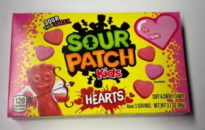 Sour Patch Bambini Cuori Caramelle 3,1 oz - Foto 1 di 3