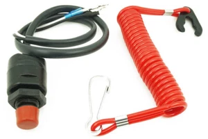 12V SAFETY CUT-OUT IGNITION KILL SWITCH WITH LANYARD - Boat/Outboard Engine/PWC - Picture 1 of 5