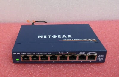 Netgear GS108 ProSafe 8-Port Unmanaged Desktop Gigabit Ethernet Switch - Image 1 of 4