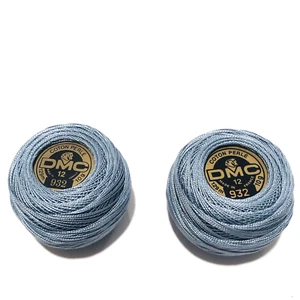 DMC Coton Perle Thread Size 12 Color 932 Blue Needlepoint Cotton France Lot of 2 - Picture 1 of 6