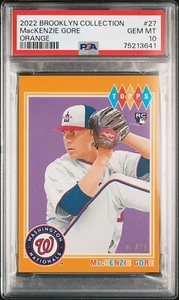 2022 Topps Brooklyn Collection MacKenzie Gore #27 Orange /25 Rookie PSA 10 RC - Picture 1 of 2