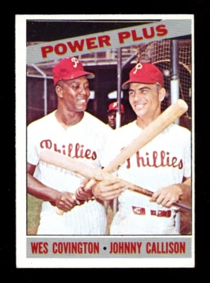 1966 TOPPS OPC O PEE CHEE #52 Wes Covington/Johnny Callison NM Phillies Card - Image 1 of 2