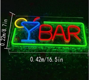 insegna luminosa per BAR PUB Caffè DISCOTECA HOTEL a LED NEON Cocktail led sign - Imagen 1 de 3