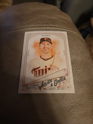 Joe Mauer 2018 Topps Allen & Ginter # #306 Minnesota Twins - Image 1 of 2