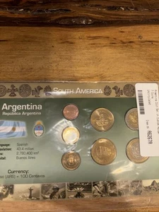 Littleton World Coin Set Argentina 7 Coin Set   2 Pesos  1 Peso - Picture 1 of 3