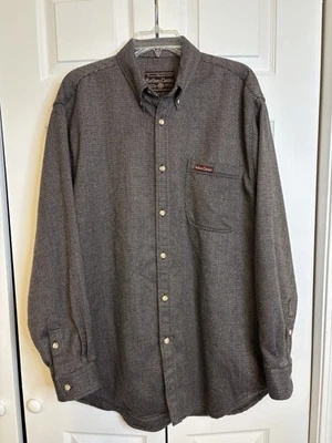 Marlboro Classics Men's Long Sleeve Blue and Tan Thread Textured Shirt XXL - Image 1 of 4