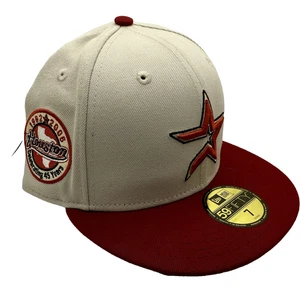 Houston Astros New Era 59Fifty Mütze Club 45 Jahreszeiten Patch - Stone Fitted Größe 7 - Bild 1 von 5