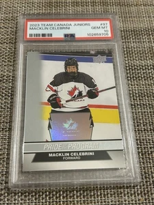 2023 Team Canada Juniors Macklin Celebrini Card# 97 - PSA Gem Mint 10 - Picture 1 of 6