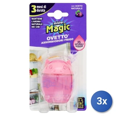 3x Mr.Magic Ovetto Frigorifero Cattura Odori Aceto Deodorante - Image 1 of 3