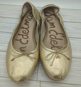 Sam Edelman Gold Slipper Ballerinas Größe 9 und 1/2 - Bild 1 von 7