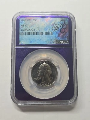 1967 Washington Quarter MS 67 NGC Clad Uncirculated  - Image 1 of 2
