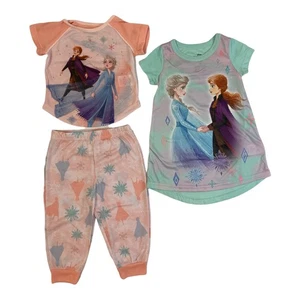 Disney Girl's Licensed Frozen Extra Soft 3 Piece Pajama Set (4) - Picture 1 of 2