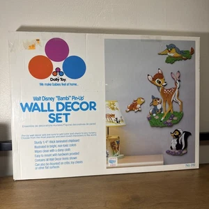 Vintage Bambi Disney Wandbehang Deko Kinderzimmer Kinderzimmer Blume Klopfer Eule - Bild 1 von 10