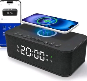Dual Alarm Clock Radio Bedroom, Digital Alarm Clocks Bedrooms Bluetooth, Up t... - Picture 1 of 3