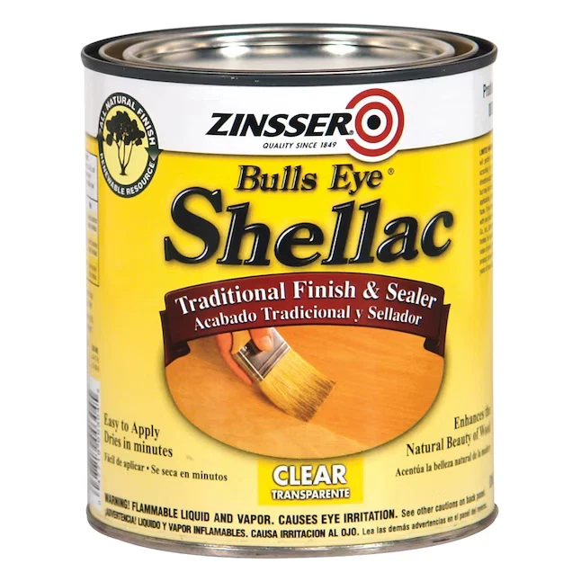 Zinsser Bulls Eye Clear Flat a base de alcohol interior Shellac (1 cuarto de galón) Foto 1 de 2
