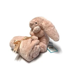 Jellycat Bashful Blush Bunny Soother Lovey Pink Security Blanket Plush - Picture 1 of 8