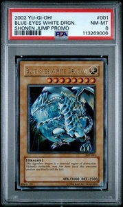YUGIOH 2002! Shonen Jump Promo #001 Blue-Eyes White Dragon PSA 8 - Bild 1 von 2