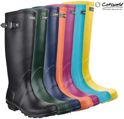 Cotswold Sandringham Womens Wellington Boots Classic Rubber Tall Wellies - Image 1 of 4