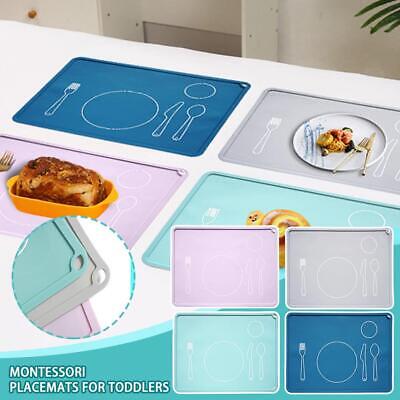Kids Silicone Montessori Placemat For Toddlers | Children 2022 Plate Mat W7V7 • 15.58$