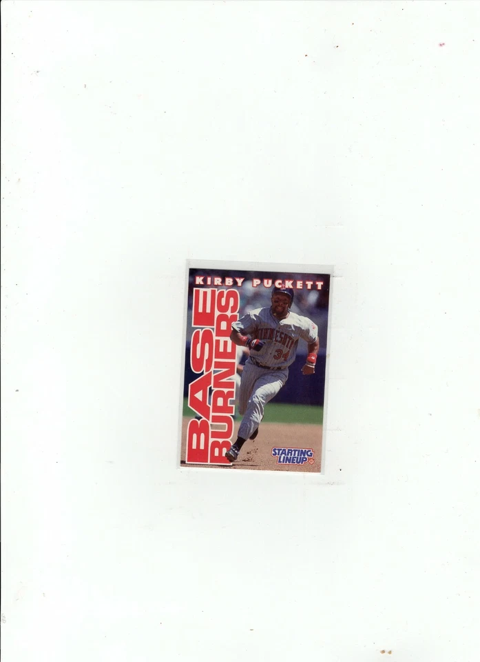 1996 Kirby Puckett "Base Burners" Starting Lineup Card Free Shipping (A-1536) - Image 1 of 1