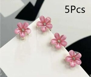 5Pcs/Set Fashion Flower Shape Small Claw Clip For Women Bangs Clip Ponytail Hair