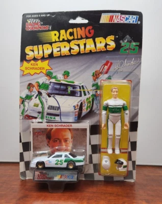 Racing Champions 1991 Ken Schrader #25 Racing Superstars Action Figure Car Card - Image 1 of 4