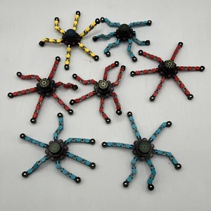 7 Pcs Fidget Finger Spinner Sensory Toy Creative Transformable Chain Robot Used - Picture 1 of 5