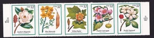 Scott #3197a (3193-97) Flowering Trees Strip of 5 Stamps - MNH - Picture 1 of 1