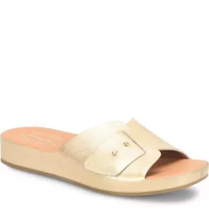 NIB Kork-Ease Women's Mesa Leather Sandal In Gold - Picture 1 of 6
