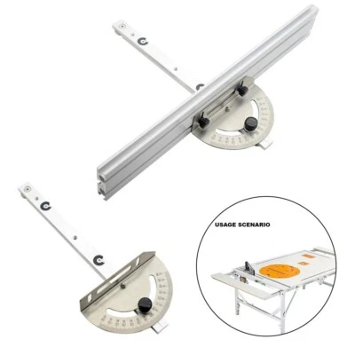 Adjustable Angle Ruler System with 415mm Backer for Woodworking Table Saw - Image 1 of 4