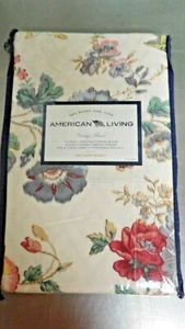 AMERICAN  LIVING- Two Fabric  LAURA  VALANCE- VINTAGE FLORAL -NEW-78 x 15 - Picture 1 of 7