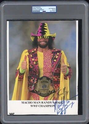 Macho Man Randy Savage ~ Signed Autographed Photo Full Signature WWF ~ PSA DNA - Image 1 of 2