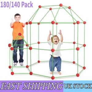 180PCS Building Your Own Den Kit Play Construction Fort Tent Making Set For Kids - Picture 1 of 12