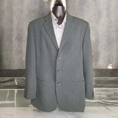 Claiborne Jacket Blazer Mens 44L Gray 3 Button Ventless - Image 1 of 4