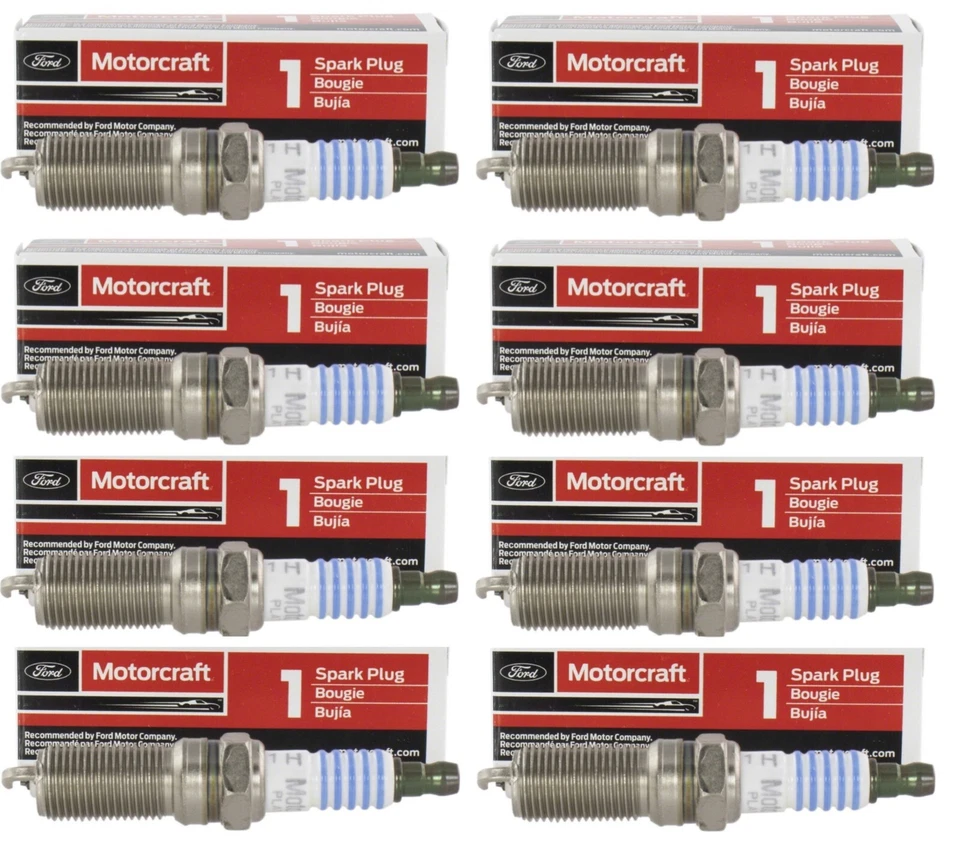 8 bujías OEM FORD MOTORCRAFT SP459 AGSF22FSM Platinum 5,4 L 5,9 L 6,4 L V8 Foto 1 de 4