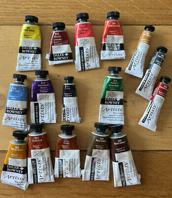 Daler Rowney Artists Watercolour Paint Set Tubes Job Lot 3 Unopened, Some Used • 1.15€