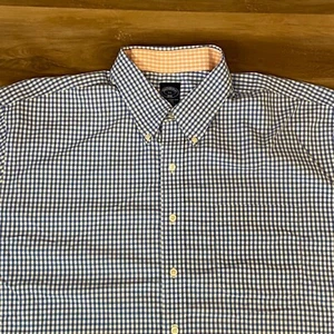 Brooks Brothers Gingham Shirt Mens 3XL Non-Iron Button Down Short Sleeve - Bild 1 von 8