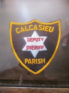 CALCASIEU PARISH LA LOUISIANA DEPUTY SHERIFF POLICE PATCH LAKE CHARLES - Picture 1 of 2