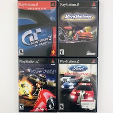 PS2 Racing Lot - Micro Machines / Power Drome / Gran Turismo 3 / Ford Racing 2