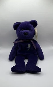 1997 TY Beanie Babies Princess Bear Toy PE Pellets W/ Tags and Tag Protector - Picture 1 of 2