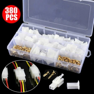 380Pcs Motorcycle Car Electrical 2.8mm 2/3/4/6 Pin Wire Auto Connectors Term Set - Picture 1 of 11